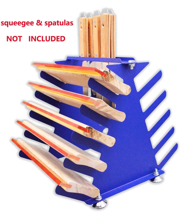 Screen Printing Squeegee / Spatulas Holder Desktop Shelving Tool Rack 5 Layers